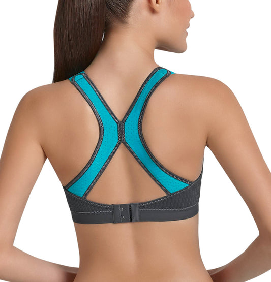 MOMENTUM PRO Sport-BH mit X-R�cken (Peacock/Anthrazit)