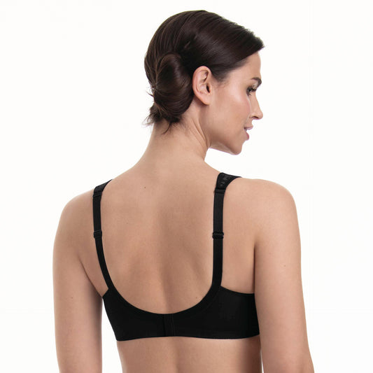 CLARA ART Gemoldeter Komfort-BH (Schwarz)