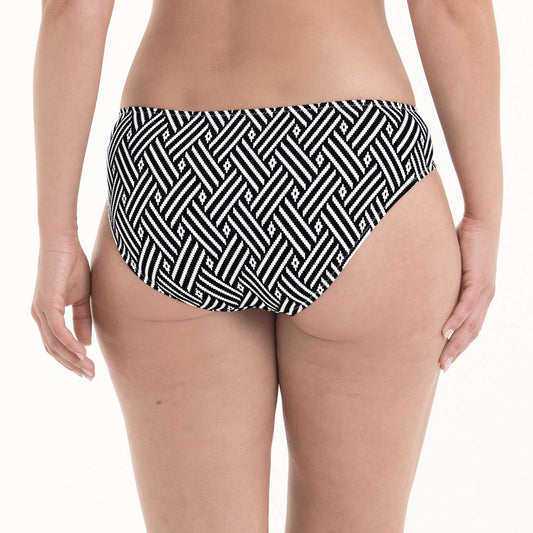 CASUAL Bikini-Hose (Schwarz-Weiß)