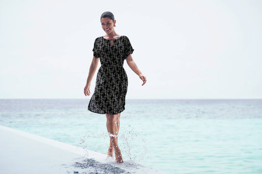 PARMA Badekleid (Schwarz-Weiß)