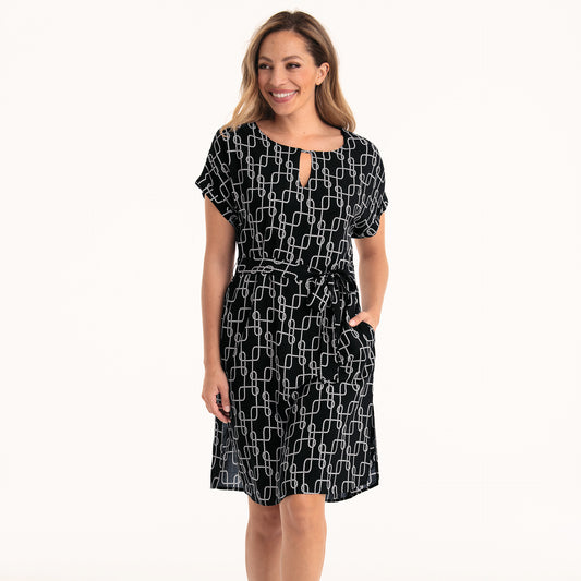 PARMA Badekleid (Schwarz-Weiß)