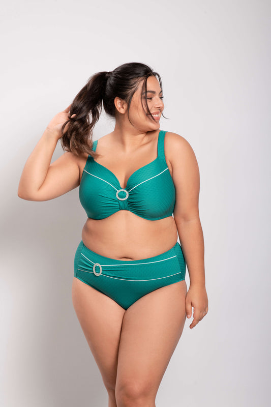 PORTOFINO Bikini-Taillenslip mit Spange (Lagoon)