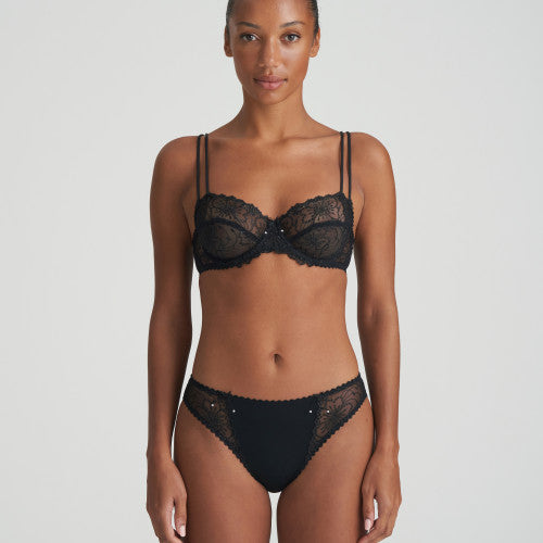 JANE Balconette- BH Horizontale Naht (Schwarz)