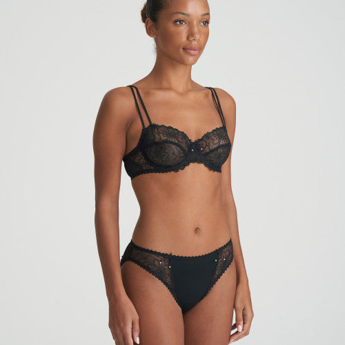 JANE Balconette- BH Horizontale Naht (Schwarz)