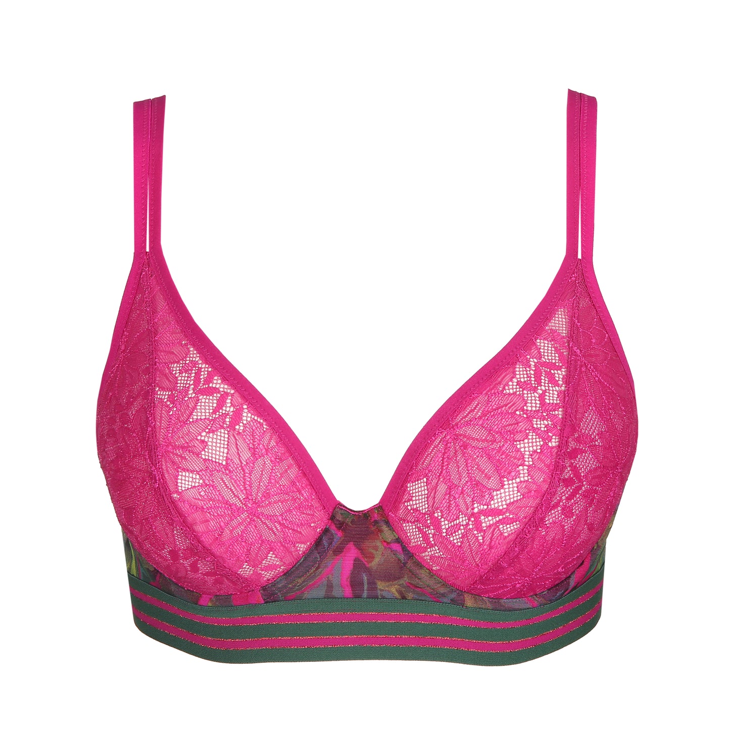 CUZCO Tiefdekolletierter Longline BH (Tropical Fusion)