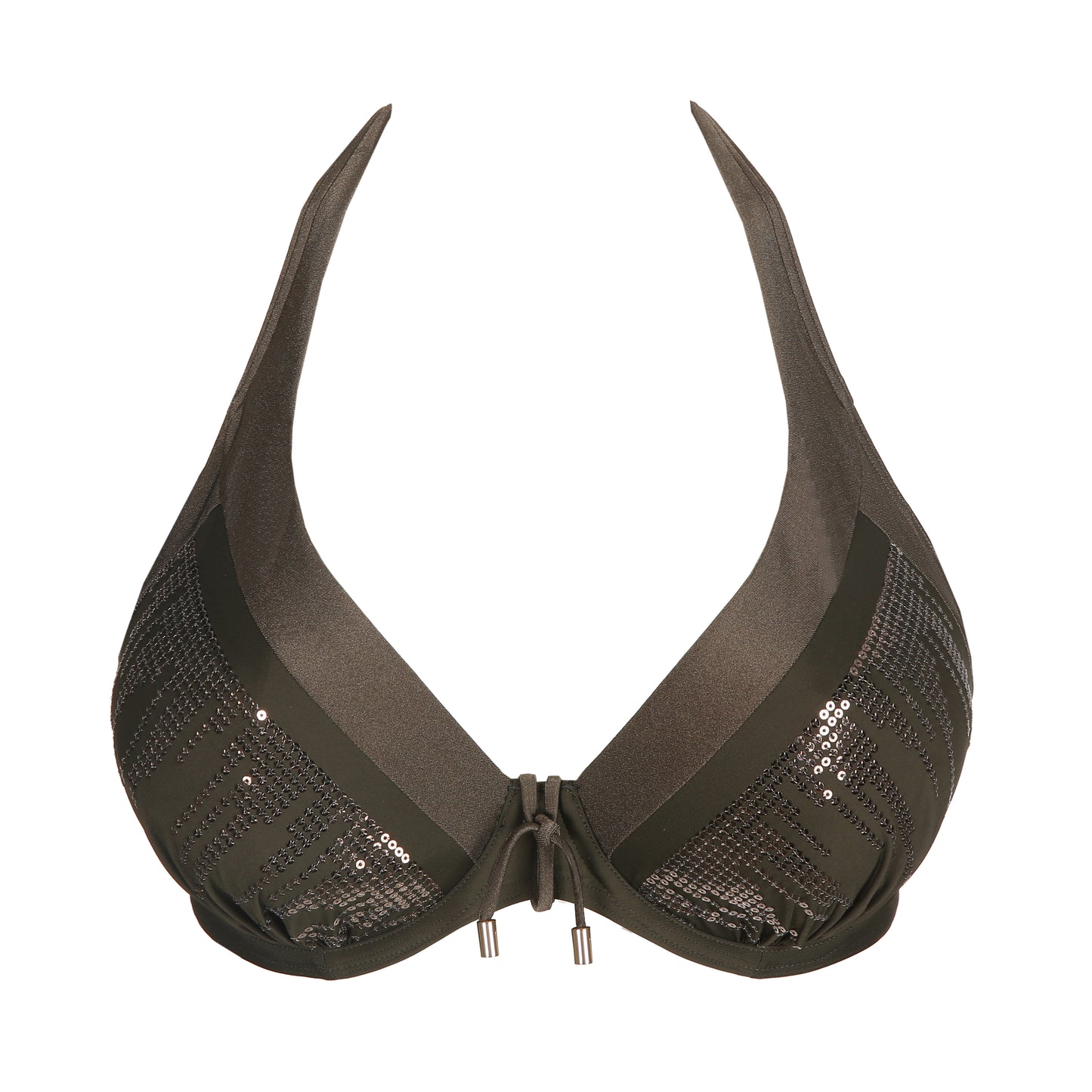 ARACRUZ Tiefdelolletiertes Bikini-Top (Kaki)