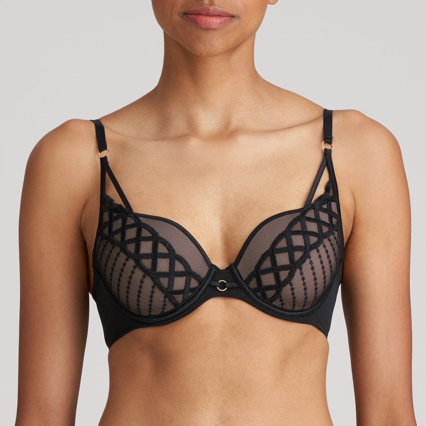 JHANA Herzform BH (Schwarz)