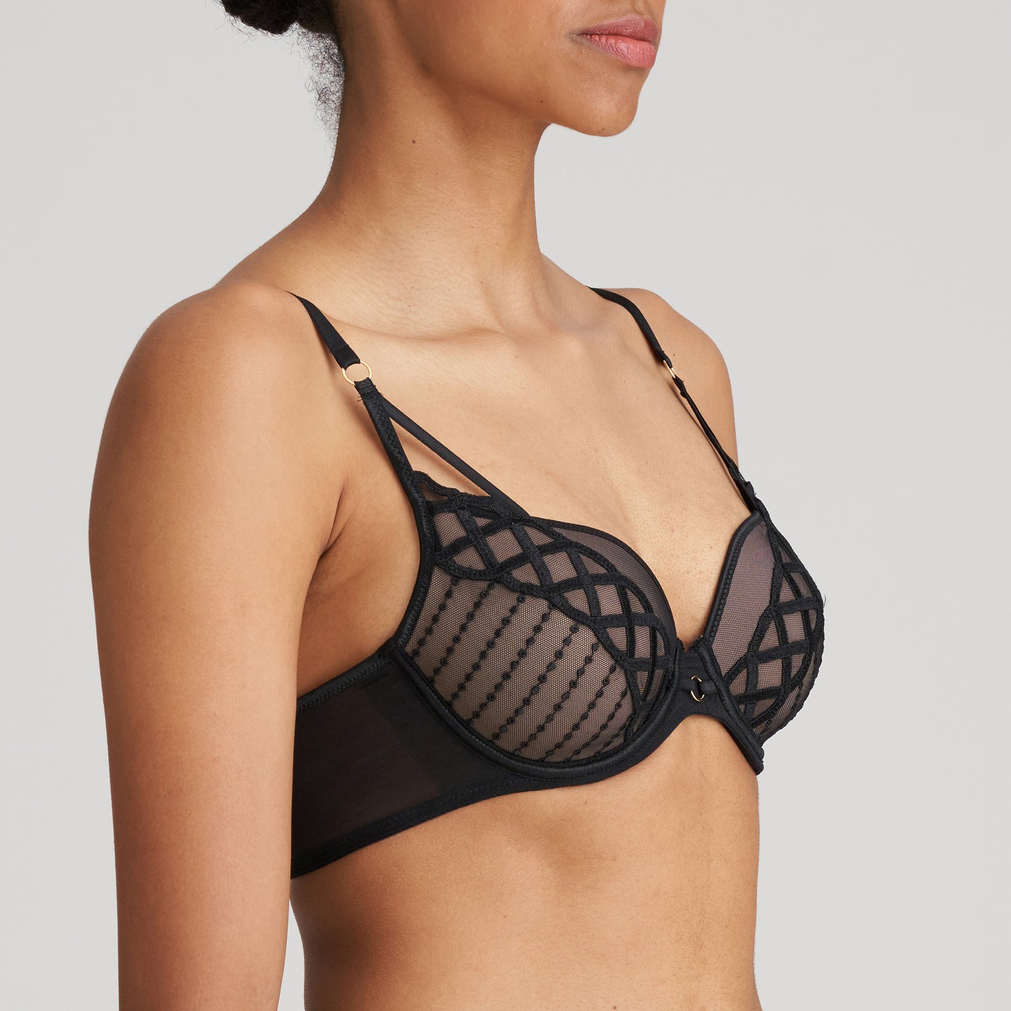 JHANA Herzform BH (Schwarz)