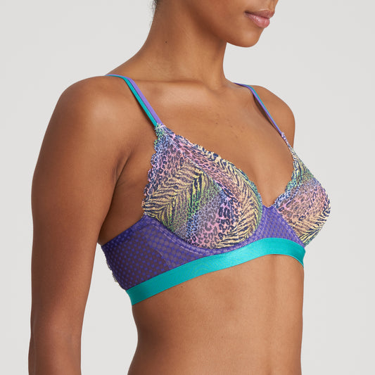 CILLIAN Tiefdekolletierter Longline BH (Candy Pop)