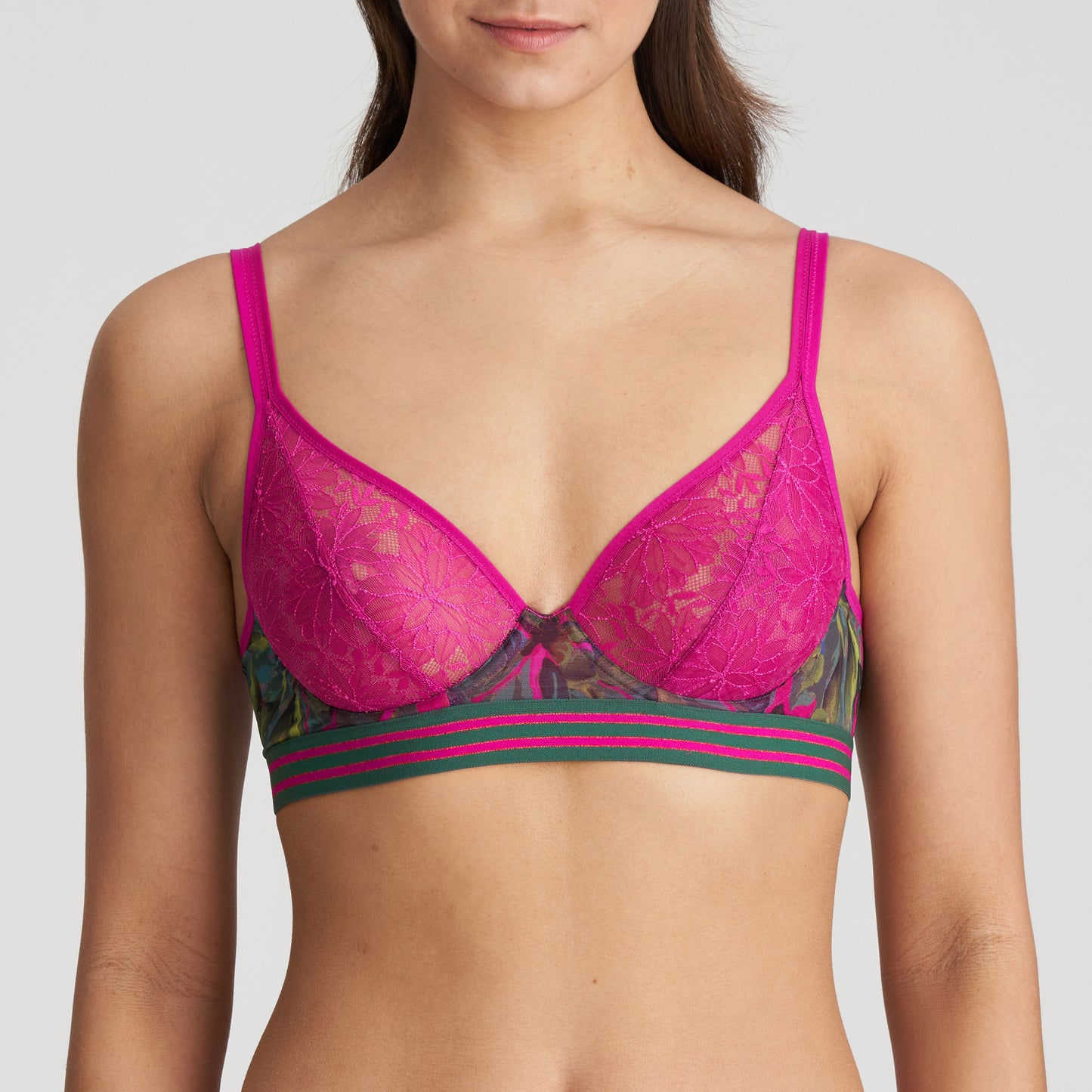 CUZCO Tiefdekolletierter Longline BH (Tropical Fusion)