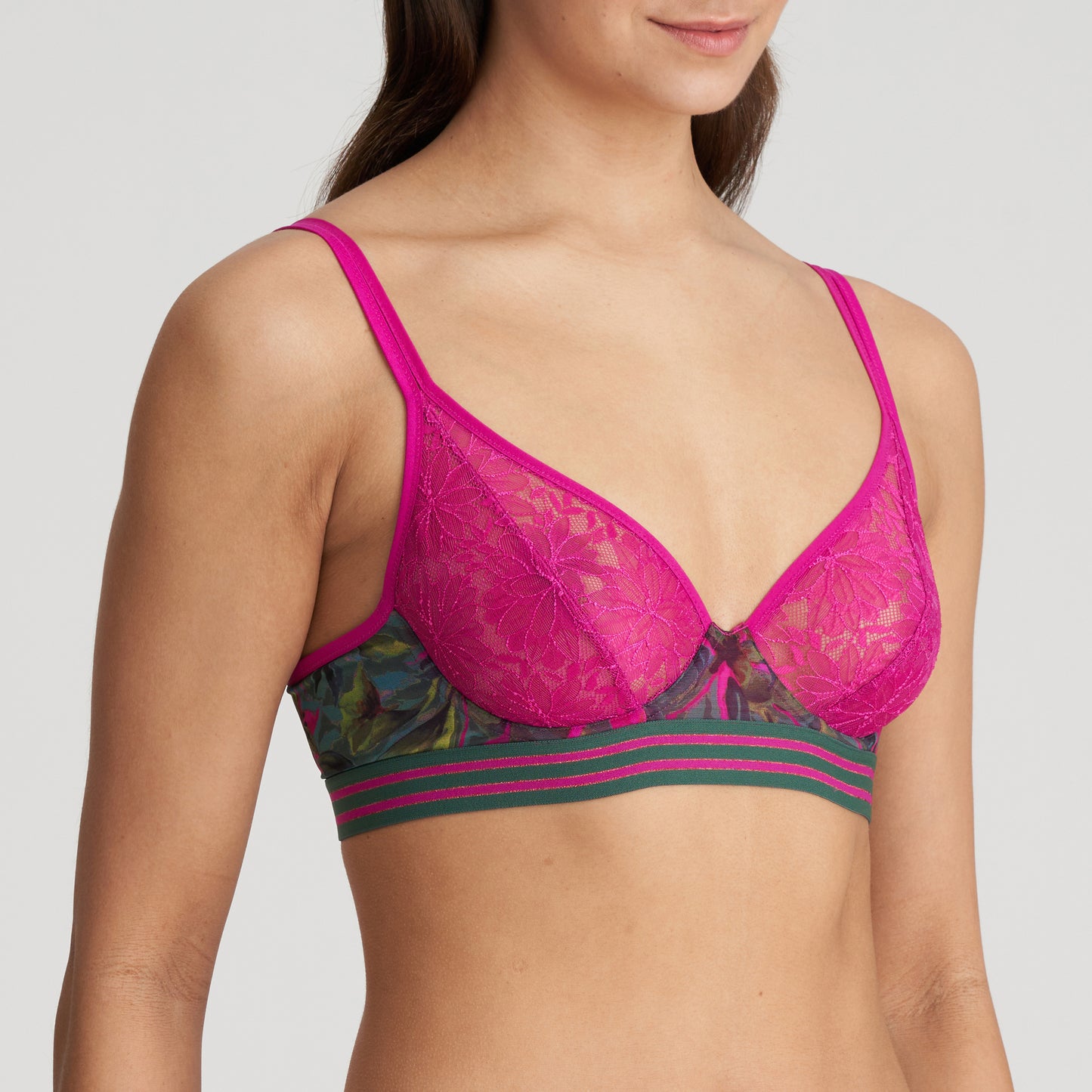 CUZCO Tiefdekolletierter Longline BH (Tropical Fusion)