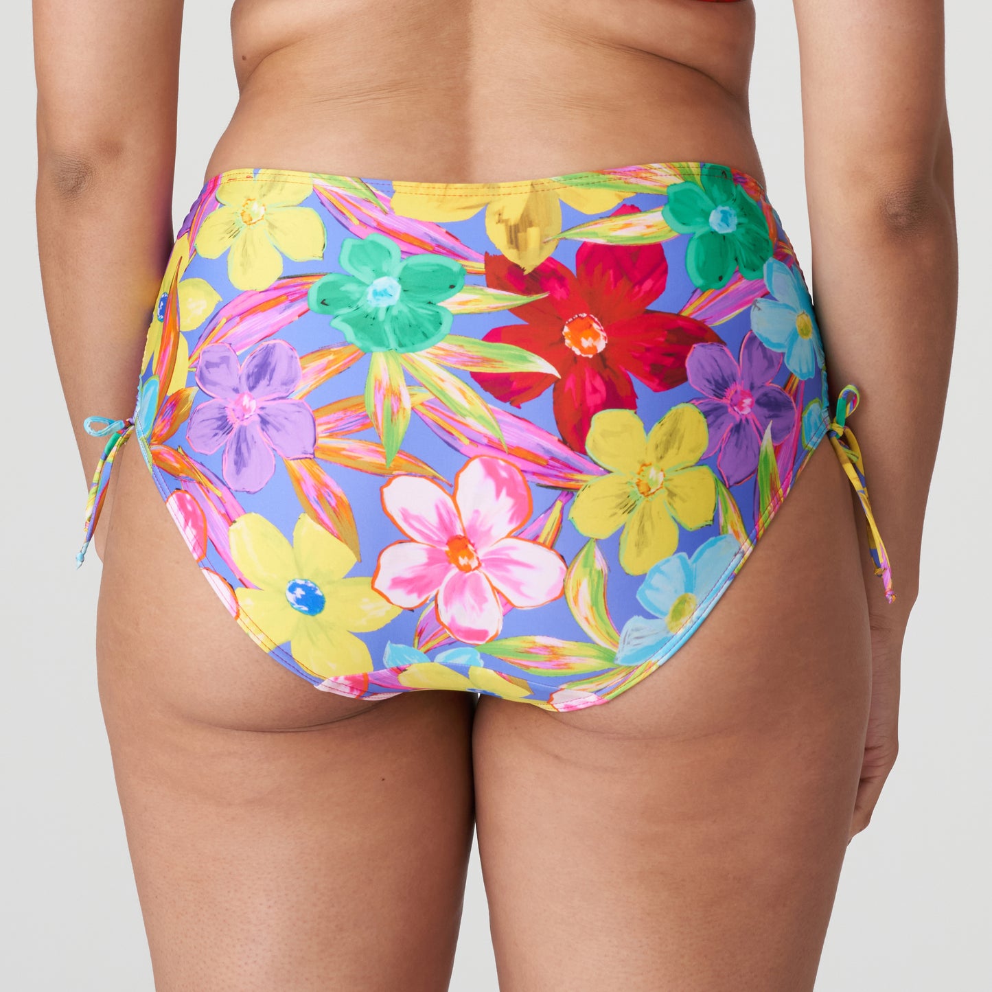 SAZAN Bikini Taillenslip mit Schnüren (Blue Bloom)