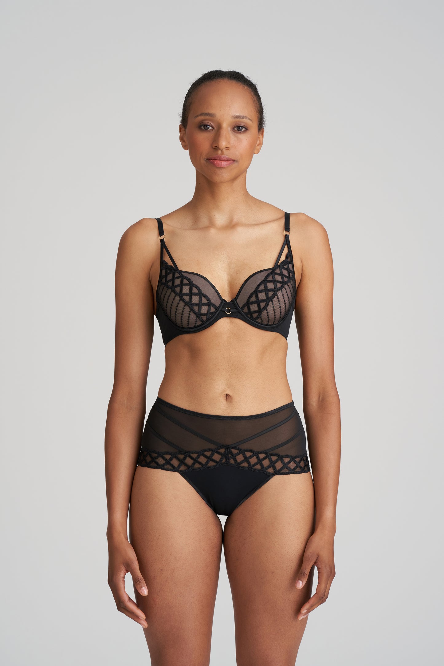 JHANA Herzform BH (Schwarz)