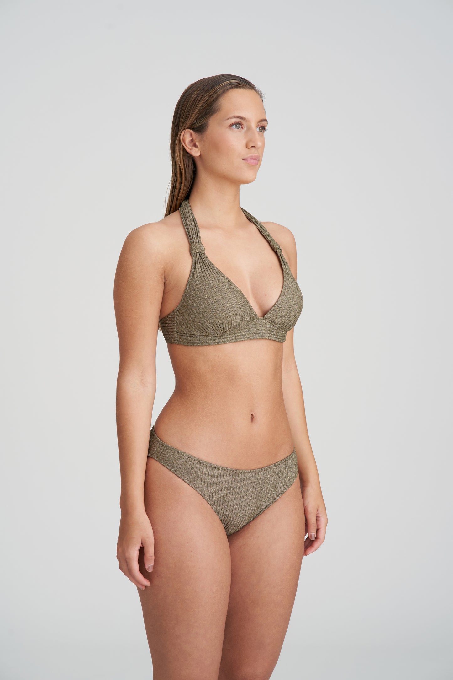 TINJIS Triangel Bikini-Top (Golden Olive)