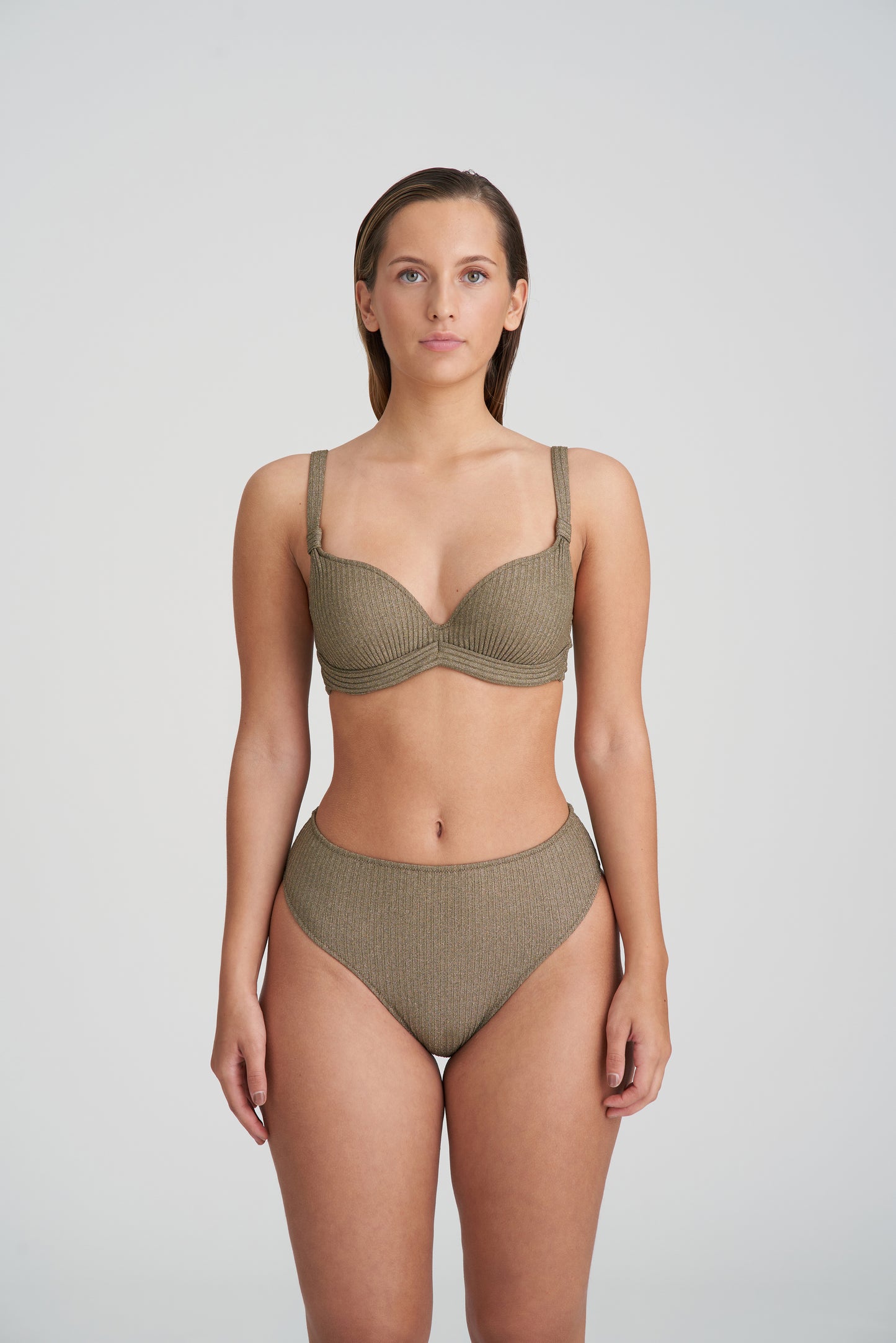 TINJIS Unterlegtes Bikini Top (Golden Olive)