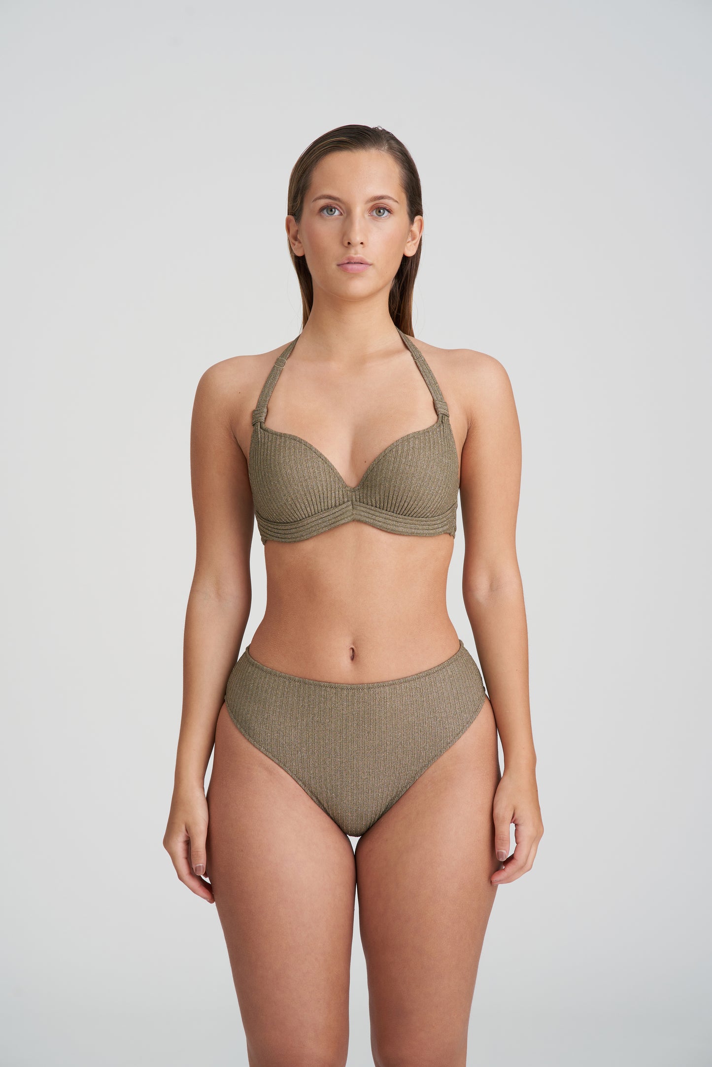 TINJIS Unterlegtes Bikini Top (Golden Olive)