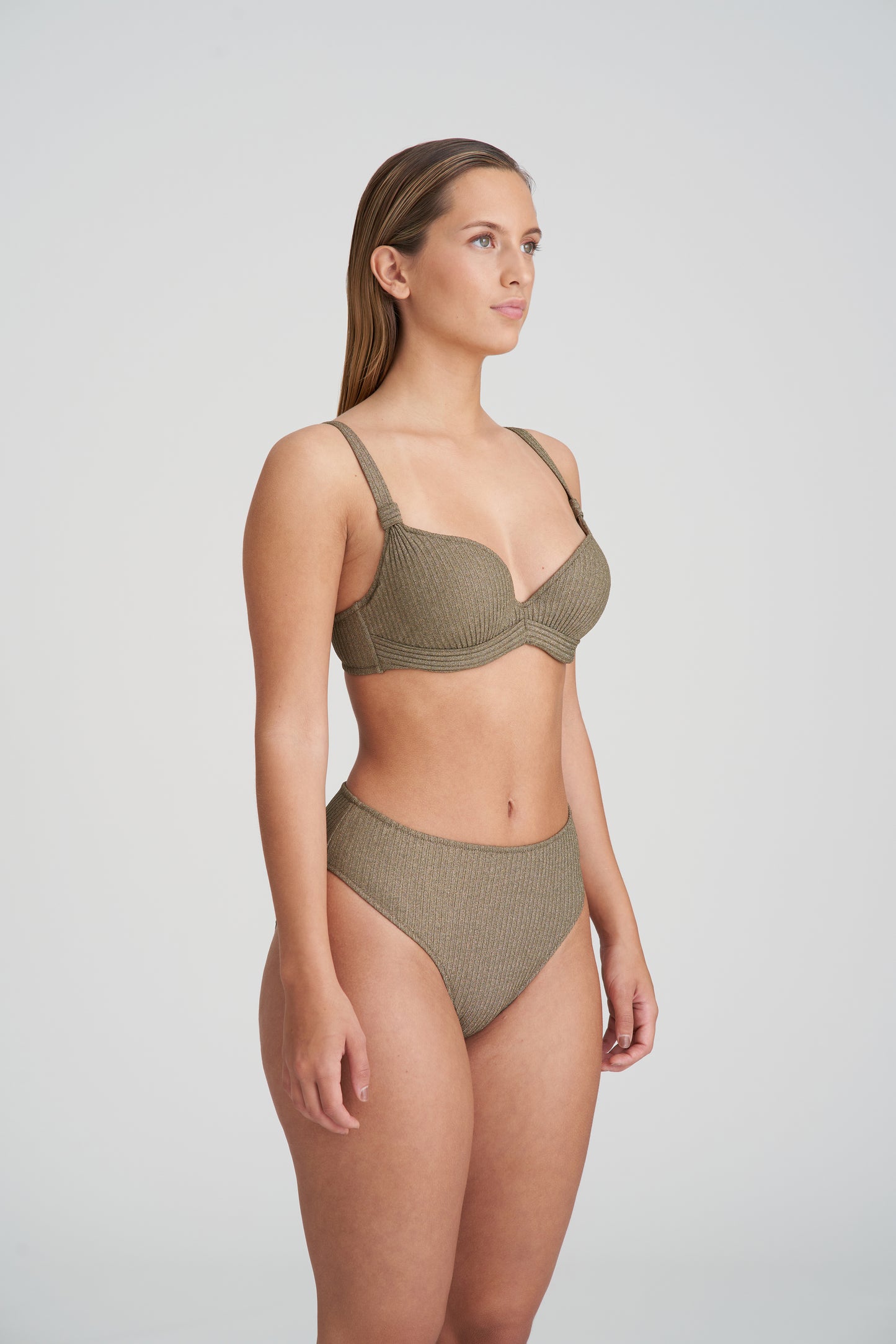 TINJIS Unterlegtes Bikini Top (Golden Olive)