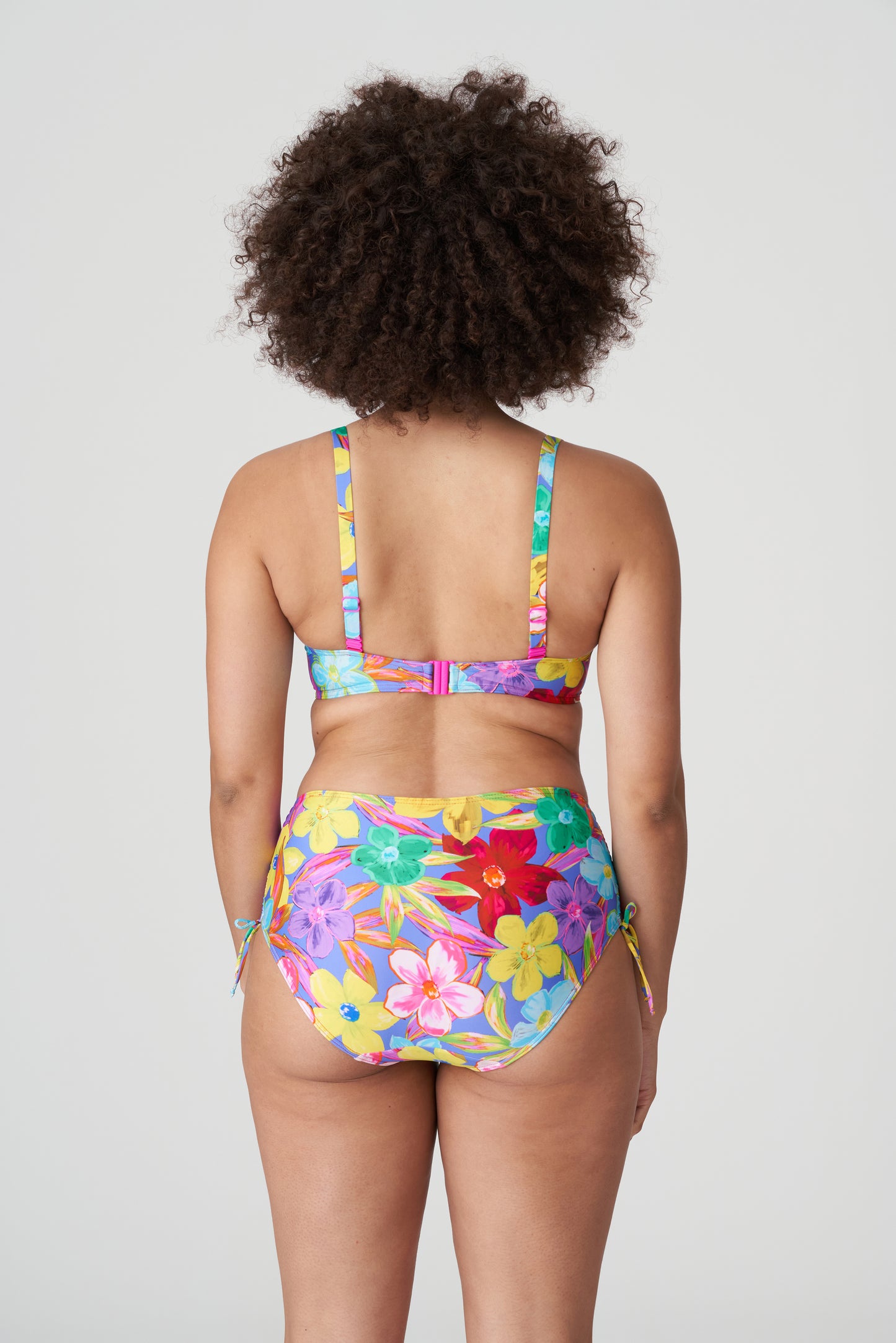 SAZAN Bikini Taillenslip mit Schnüren (Blue Bloom)
