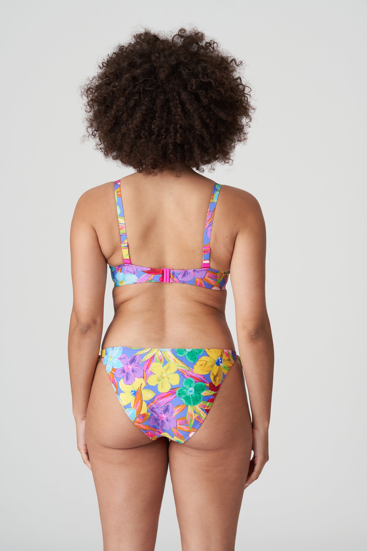 SAZAN Bikini Hüftslip mit Schnüren (Blue Bloom)