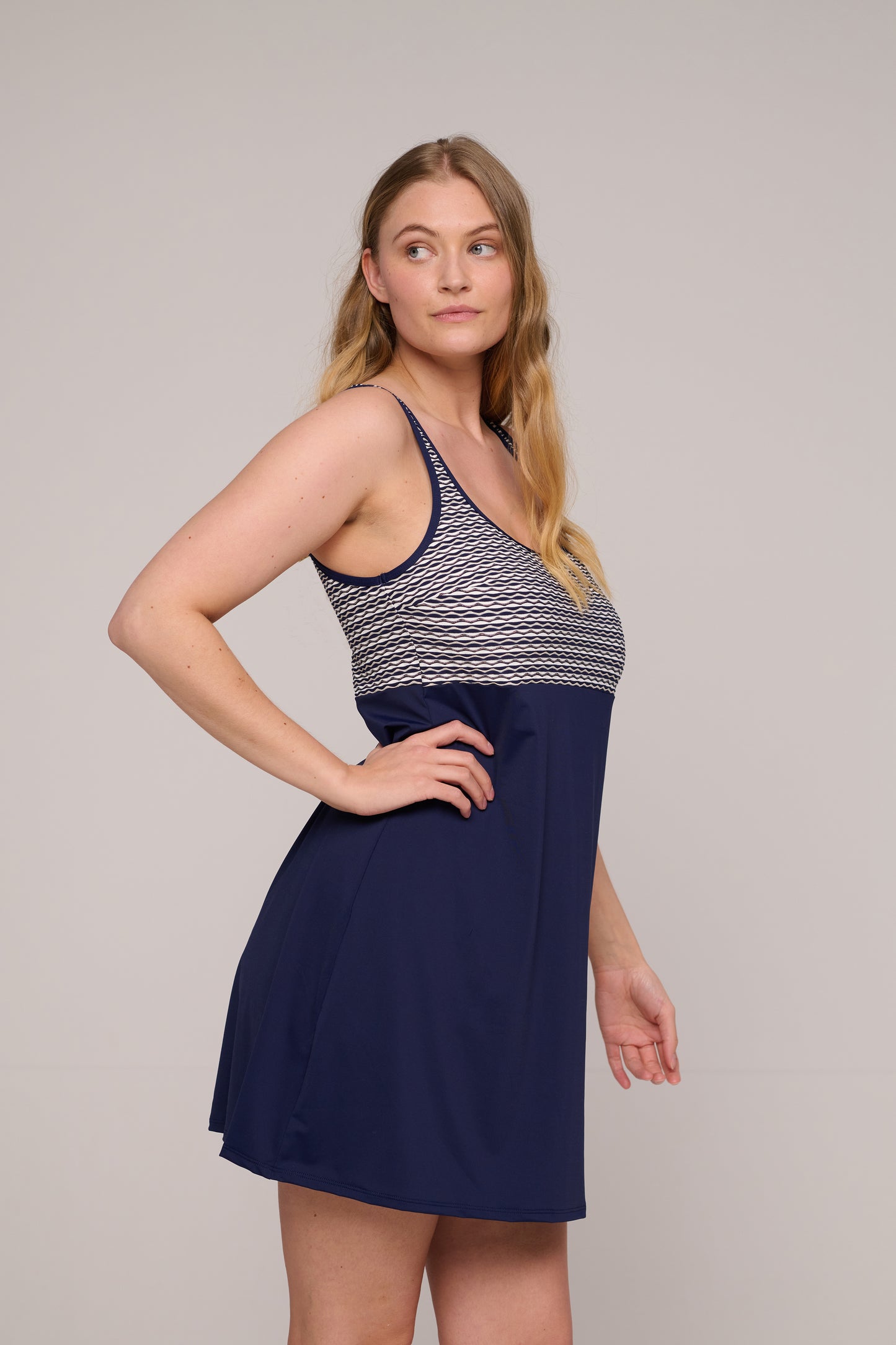 KALBA Badekleid kurz (Water Blue)
