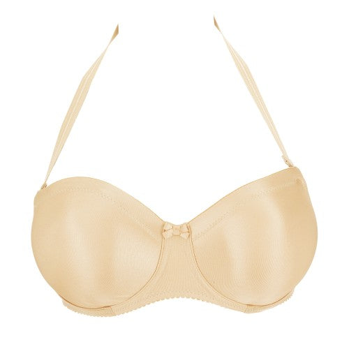 SATIN Trägerloser BH (Cognac) Hautton