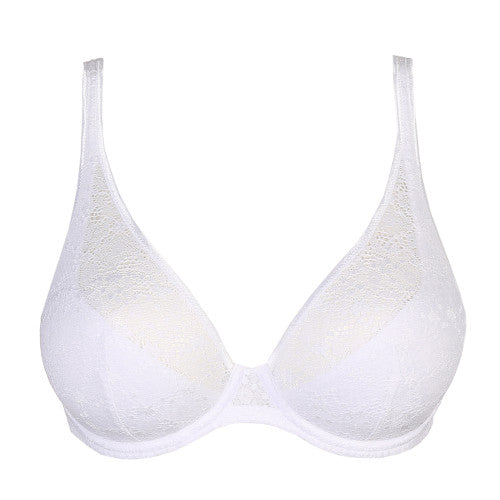 EPIRUS Halbunterlegter Tiefdekolletierter BH (White) Weiß