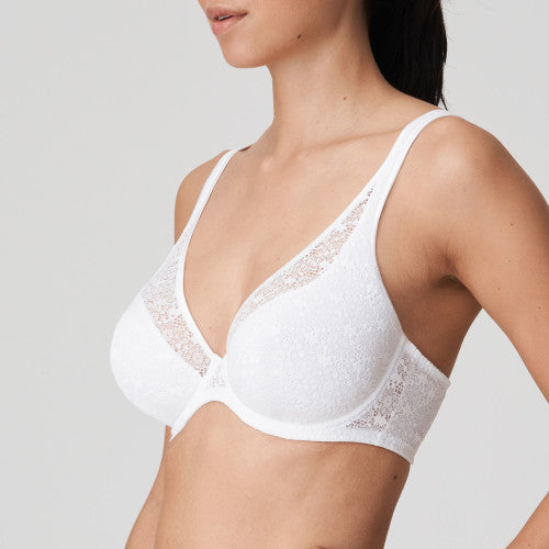 EPIRUS Halbunterlegter Tiefdekolletierter BH (White) Weiß