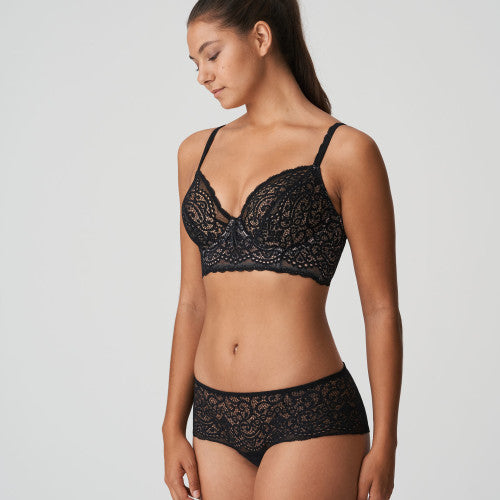 I DO Tiefdekolletierter Longline BH (Black) Schwarz