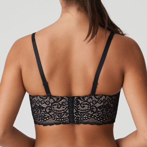 I DO Tiefdekolletierter Longline BH (Black) Schwarz