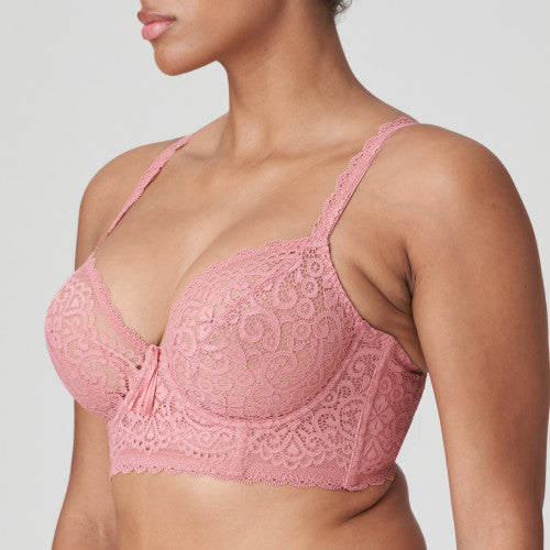 I DO Tiefdekolletierter Longline BH (Sunset Melba) Puderrosa