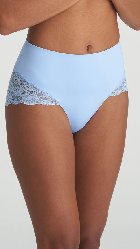 Die Serie Color Studio von Marie Jo, Basic Slips, Taillenslip, Spitze an der Seite, bis zum Bauch hoch, hellblau, Bestseller