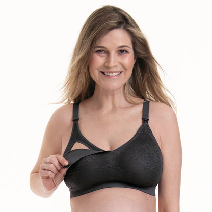 ESSENTIAL LACE Still-BH mit Softschale (Anthrazit)