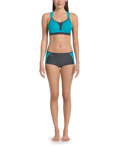 SPORT PANTY HOCH Slip (Peacock/Anthrazit)