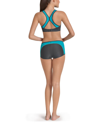 SPORT PANTY HOCH Slip (Peacock/Anthrazit)