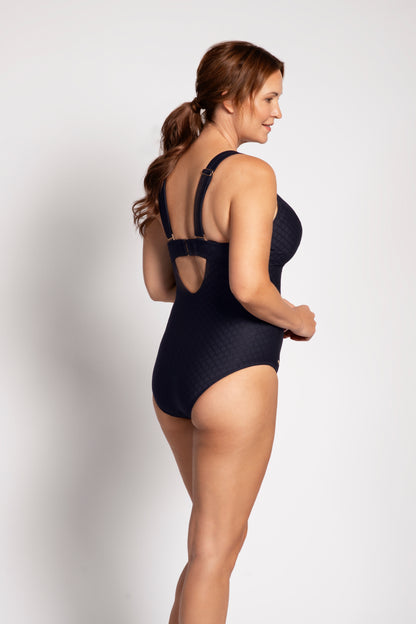 MONACO Badeanzug tiefer Rücken E-L (Midnight)