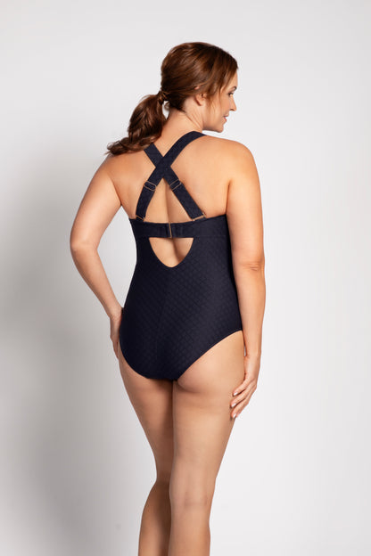 MONACO Badeanzug tiefer Rücken E-L (Midnight)