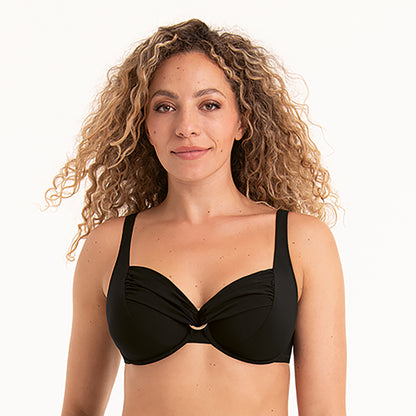 HERMINE Bikini-Top mit Bügel (Schwarz)