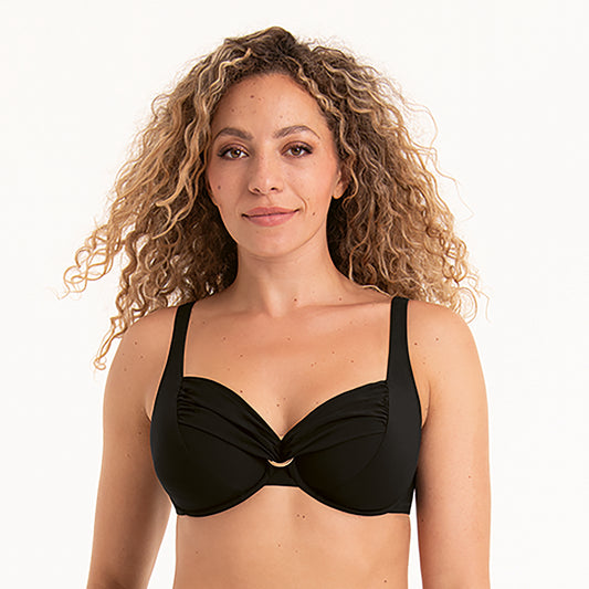 HERMINE Bikini-Top mit Bügel (Schwarz)