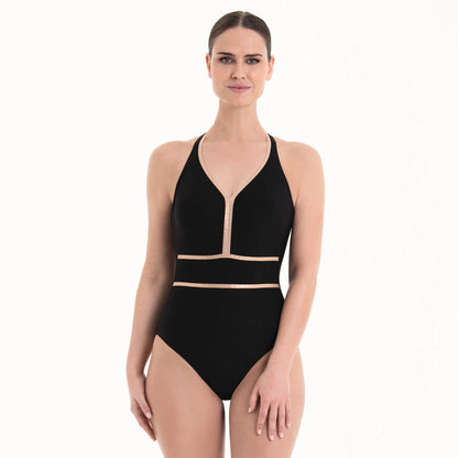 CURA Badeanzug mit Bügel (Schwarz)