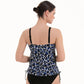YARA Tankini-Top (Schwarz/Pool Blue)