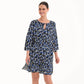 SALLA Tunika-Kleid (Schwarz/Pool Blue)