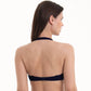 LEANDRA Bikini-Top mit Bügel (Dunkelblau)