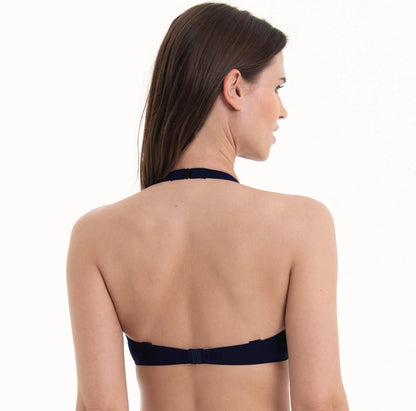 LEANDRA Bikini-Top mit Bügel (Dunkelblau)