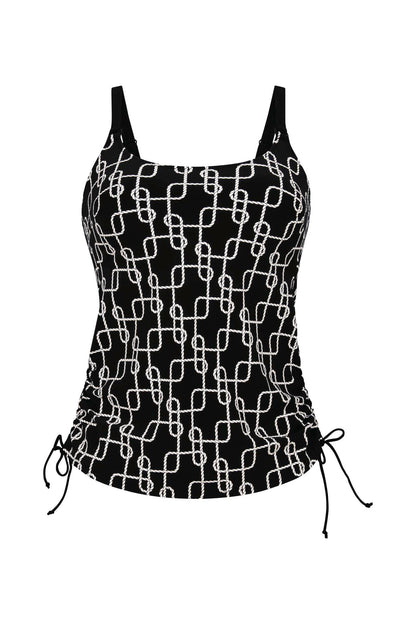 YARA Tankini-Top (Schwarz-Weiß)