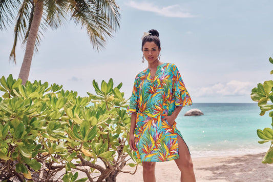 LOJA Tunika Strandkleid (Turchese)