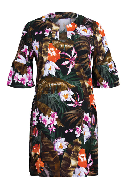 LOJA Tunika Strandkleid (Dark/Olive/Black)