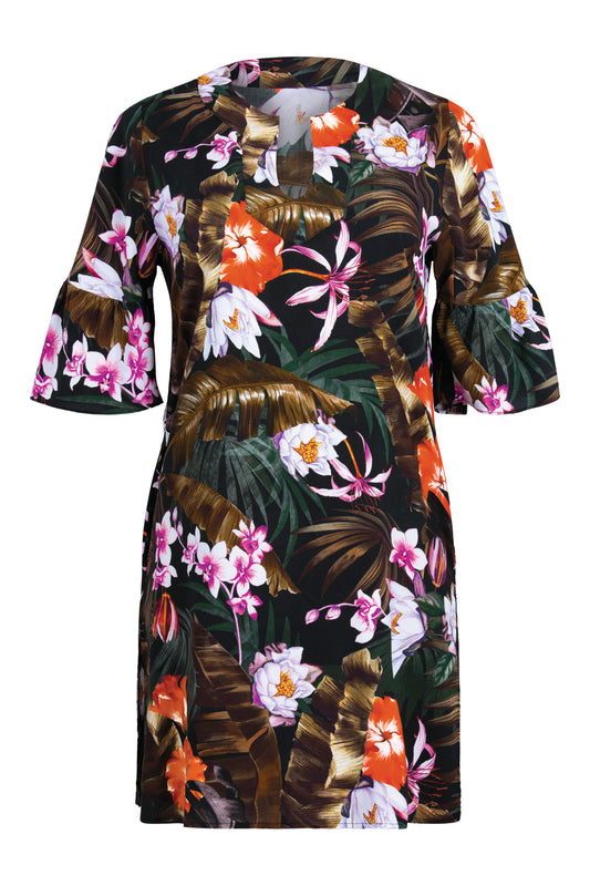 LOJA Tunika Strandkleid (Dark/Olive/Black)