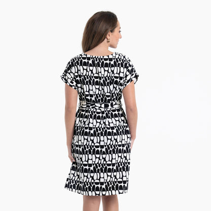 PARMA Badekleid (Schwarz-Weiss)