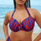 SKUDAI Bikini-Top Herzform (Wild Stripes)