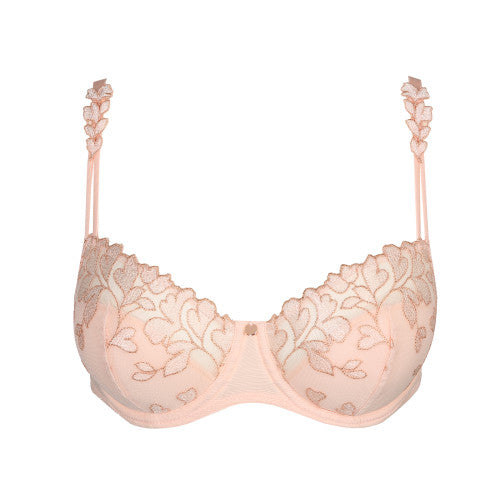 LEDA Balconette- BH halbunterlegt (Glossy Pink)